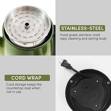 Elite 12-Cup Stainless Steel Electric Coffee Percolator