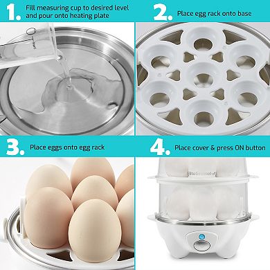 Elite Automatic 2-Tier Egg Cooker & Steamer