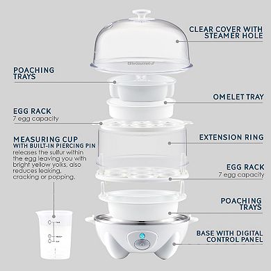 Elite Automatic 2-Tier Egg Cooker & Steamer
