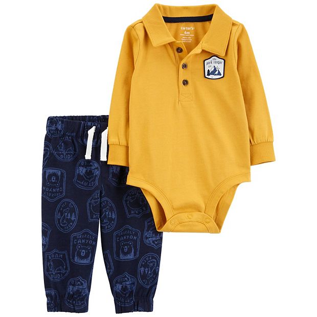 Baby Boy Carter's 2-Piece Little Park Ranger Polo Bodysuit & Jogger Pants  Set