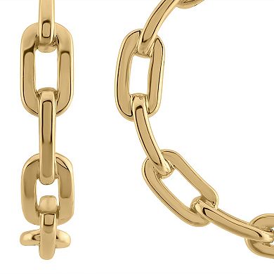 Simply Vera Vera Wang 10k Gold Chain Link Hoop Earrings