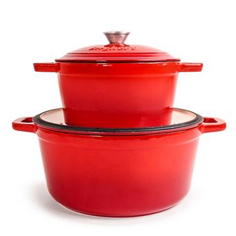 BergHOFF Neo 4 pc 3-qt & 7-qt Cast-Iron Dutch Oven Set