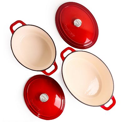 BergHOFF Neo 5-pc. Cast-Iron 5-qt. & 8-qt. Dutch Ovens & Frypan Set
