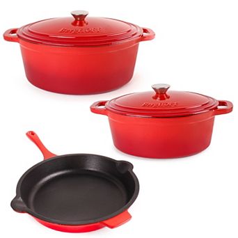 BergHOFF Neo 5 pc Cast-Iron 5-qt & 8-qt Dutch Ovens & Frypan Set