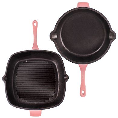 BergHOFF Neo 4-pc. Cast-Iron Frypan, Grill Pan & Dutch Oven Set