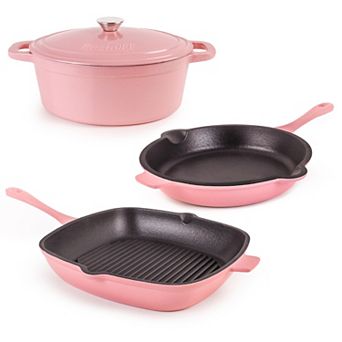 BergHOFF Neo 4 pc Cast-Iron Frypan, Grill Pan & Dutch Oven Set