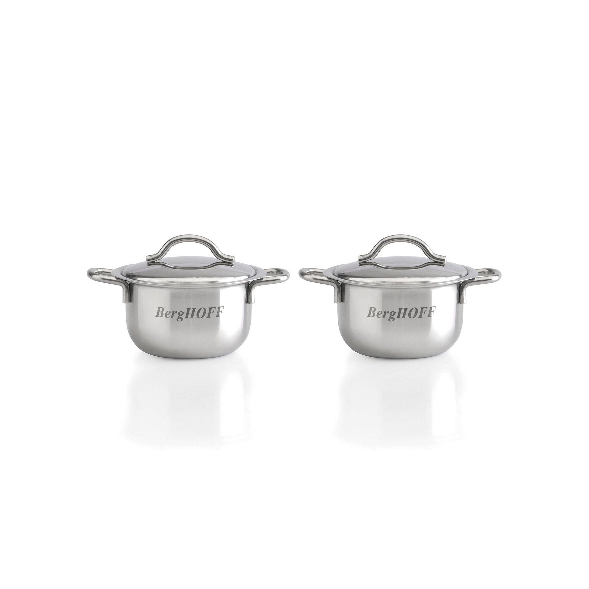 BergHOFF 4-pc. 18/10 Stainless Steel Mini Pot Set, Gray