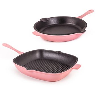 BergHOFF Neo 2 pc Cast-Iron Frypan & Grill Pan Set
