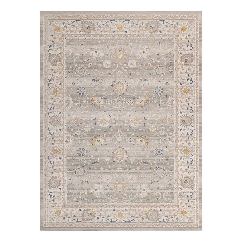 Unique Loom Bordeaux Whitney Rug, Grey, 9X12 Ft