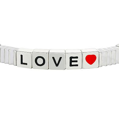 Love This Life® Fine Silver Plated "Love" Tile & Cord Bracelet
