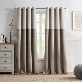 G.H. Bass & Co. Canyon Sherpa Grommet Set of 2 Window Curtain Panels