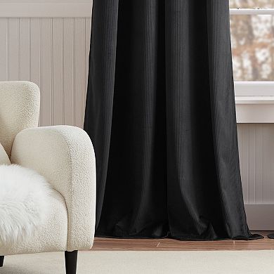 G.H. Bass & Co. Clark Corduroy Grommet Charcoal Set of 2 Window Curtain Panels