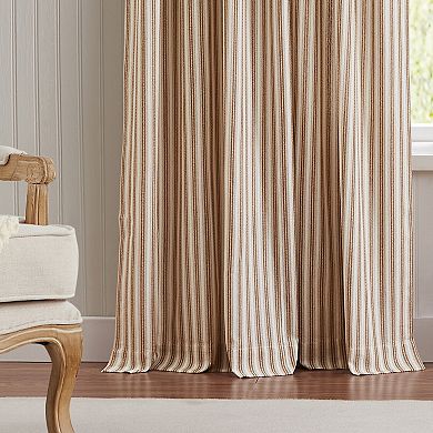 G.H. Bass & Co. Peak Stripe Backtab Ochre Set of 2 Window Curtain Panels