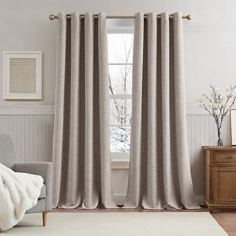 G.H. Bass & Co. Terrain Grommet Lined Set of 2 Window Curtain Panels