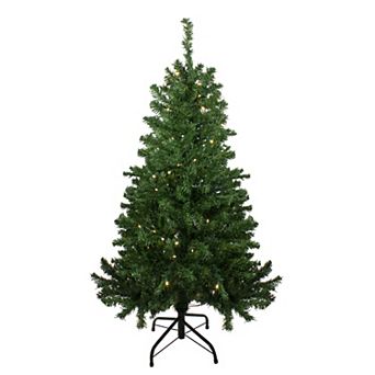 4' Pre-Lit Mixed Classic Pine Medium Artificial Christmas Tree - Warm Clear LED Lights
