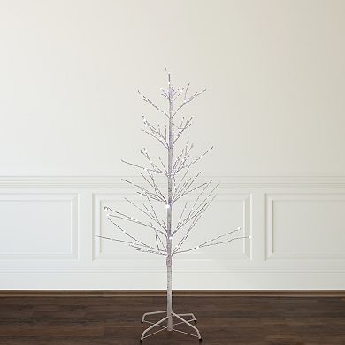 4' LED Lighted White Birch Christmas Twig Tree - Pure White Lights