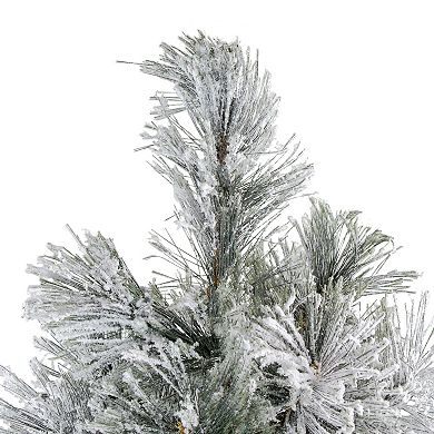 4.5' Flocked Black Spruce Artificial Christmas Tree - Unlit