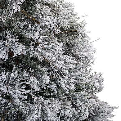 4.5' Flocked Black Spruce Artificial Christmas Tree - Unlit