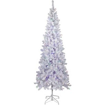 7.5' Pre-Lit White Winston Pine Artificial Christmas Tree - Multi LED Lights