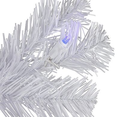 7.5' Pre-Lit White Winston Pine Artificial Christmas Tree - Multi LED Lights