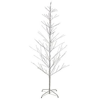 6' LED Lighted White Birch Christmas Twig Tree - Pure White Lights