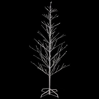 6' LED Lighted White Birch Christmas Twig Tree - Pure White Lights