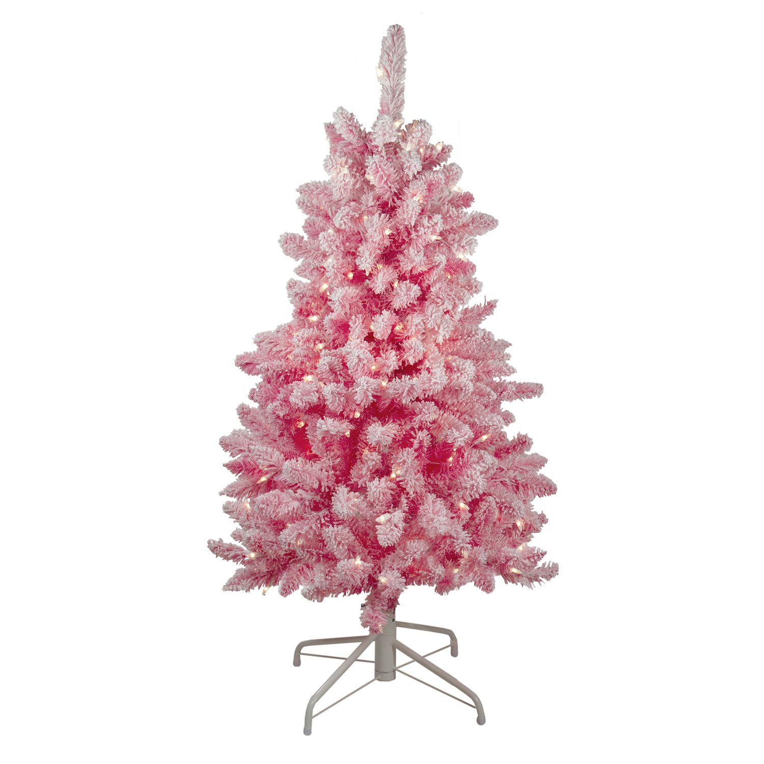 Northlight 2' Pre-Lit Woodbury White Pine Slim Artificial Christmas Tree  Pink Lights