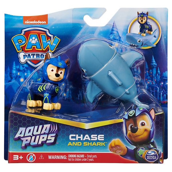 PAW Patrol Aqua Pups Chase and Shark Action Figures Set