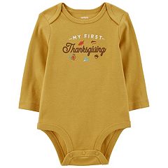 Thanksgiving Baby Girl Bodysuit Dress - My First Turkey Day