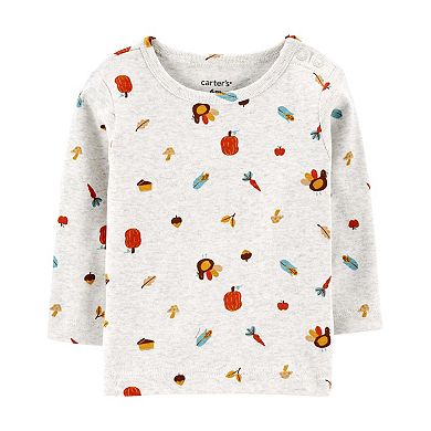 Baby Carter's 2-Piece Thanksgiving Tee & Thermal Coverall Set