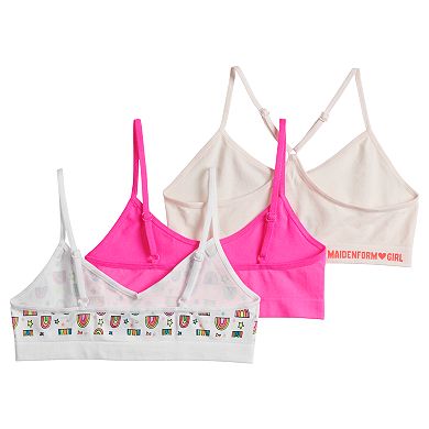 Girls 7-16 Maidenform 3-pack Beginner Crop Bras