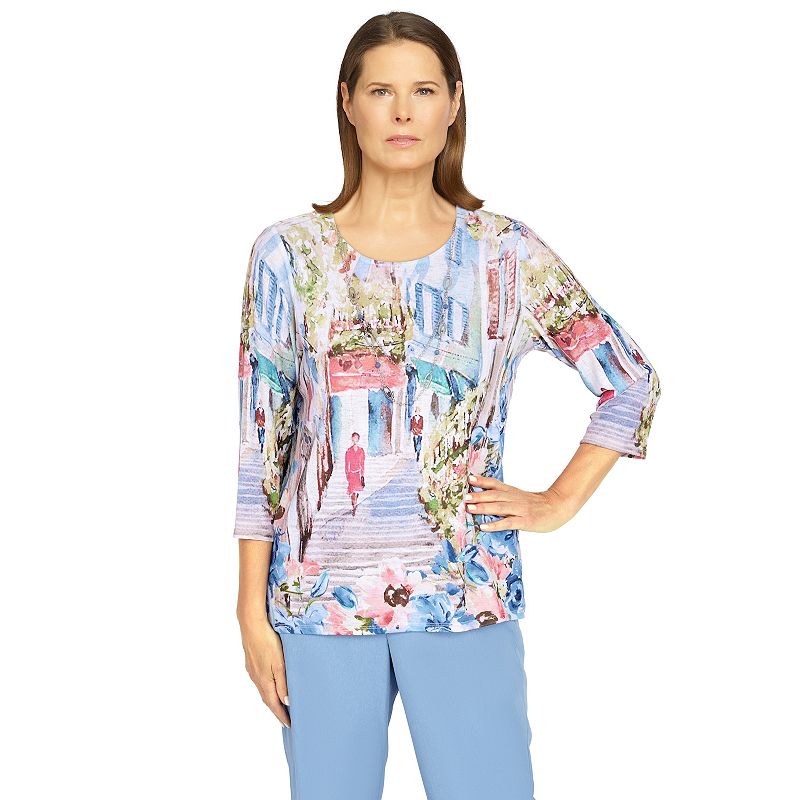 46972397 Womens Alfred Dunner Peace of Mind Scenic Three-Qu sku 46972397