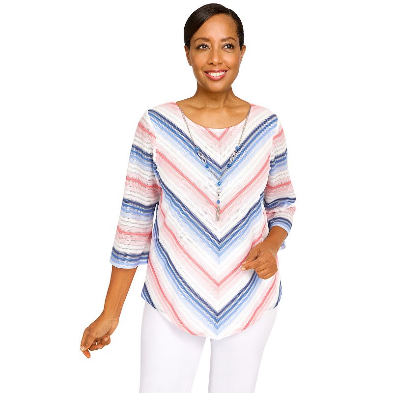 18785534 Womens Alfred Dunner Peace Of Mind Chevron Knit To sku 18785534
