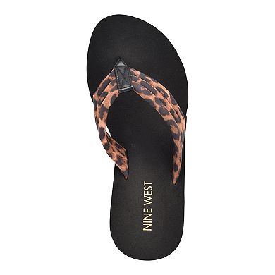 Nine West Spins Wedge Thong Sandals