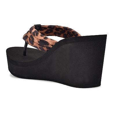 Nine West Spins Wedge Thong Sandals