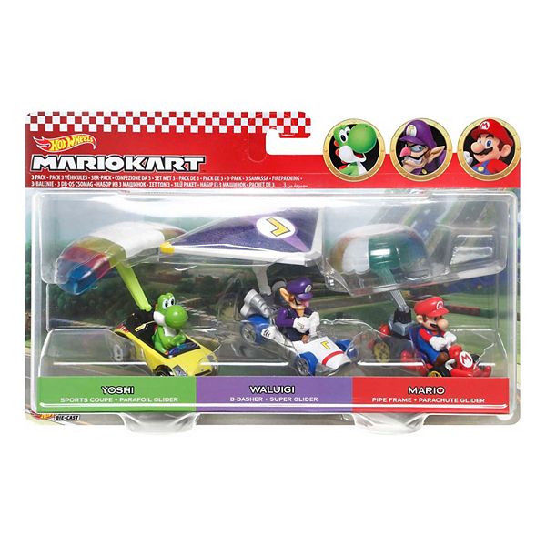 Mattel Hot Wheels Mario Kart 3 Pack Die Cast Cars