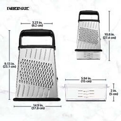 Farberware Classic Slim Box Grater with Storage Container