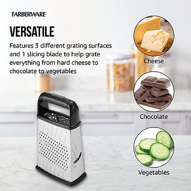 Farberware Classic Slim Box Grater with Storage Container