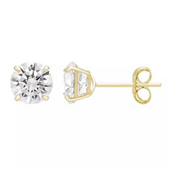 Theia Sky 14k Gold Cubic Zirconia Stud Earrings