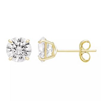Theia Sky 14k Gold Cubic Zirconia Stud Earrings