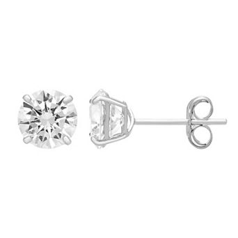 Theia Sky 14k White Gold Cubic Zirconia Stud Earrings