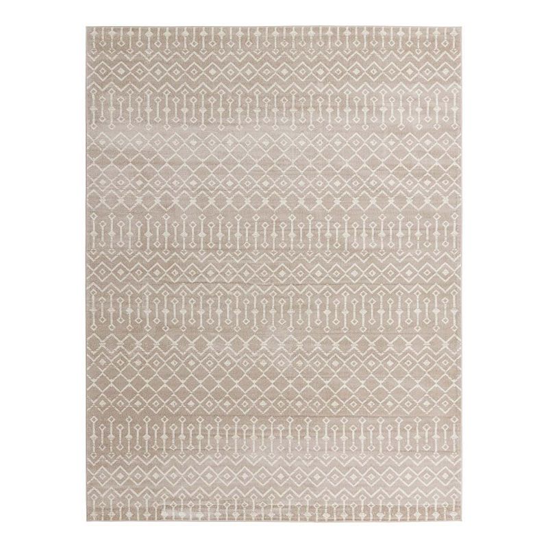 Unique Loom Mamounia Moroccan Trellis Rug, Beig/Green, 11X16.5Ft