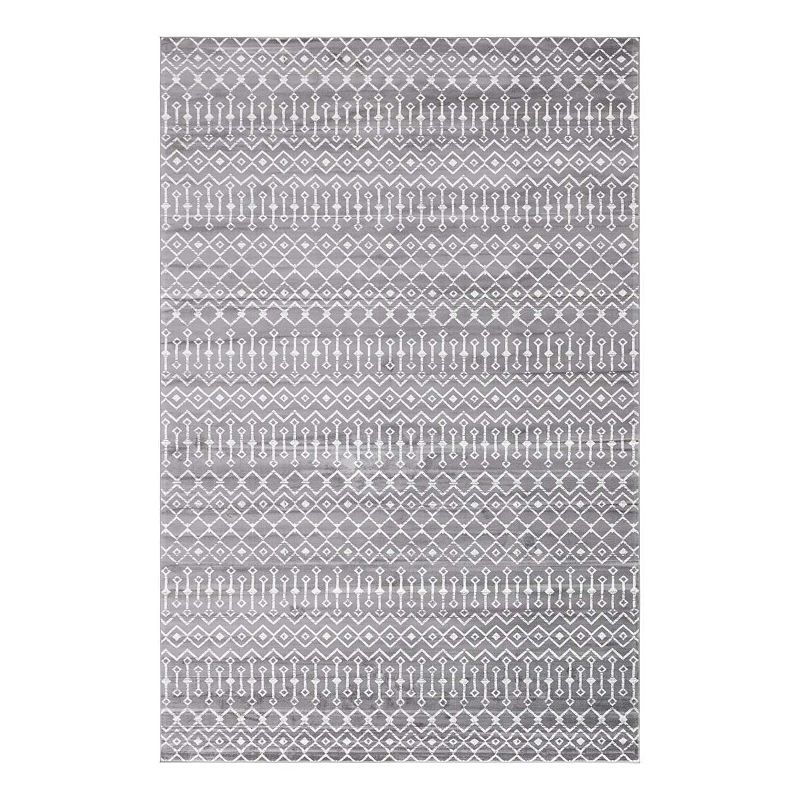 Unique Loom Mamounia Moroccan Trellis Rug, Grey, 11X16.5Ft