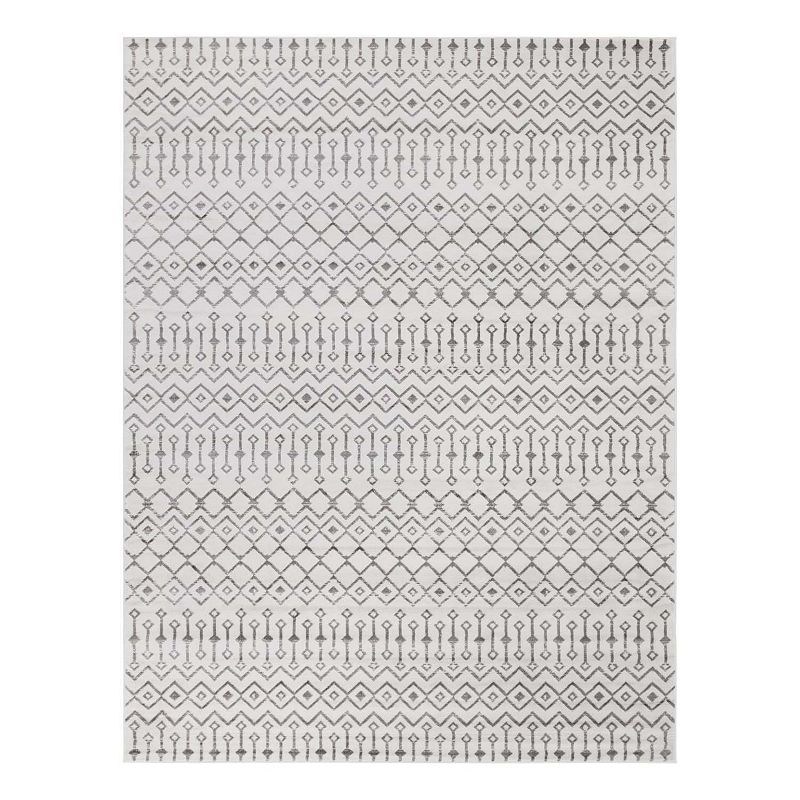 Unique Loom Mamounia Moroccan Trellis Rug, White, 11X16.5Ft