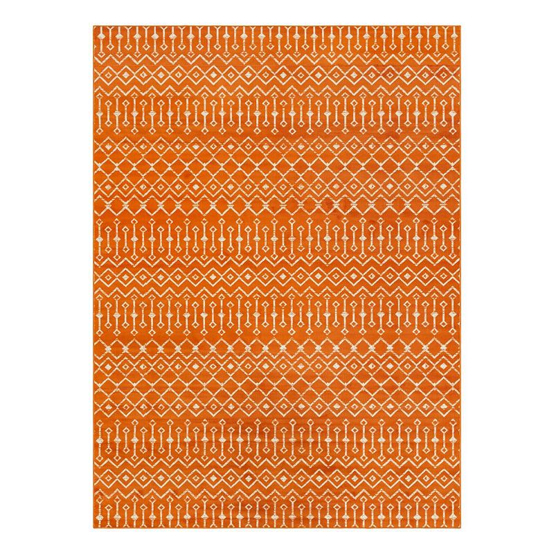 Unique Loom Mamounia Moroccan Trellis Rug, Orange, 11X16.5Ft