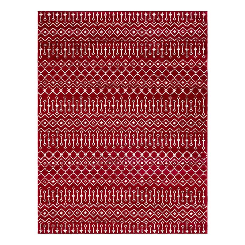 Unique Loom Mamounia Moroccan Trellis Rug, Red, 10X13 Ft