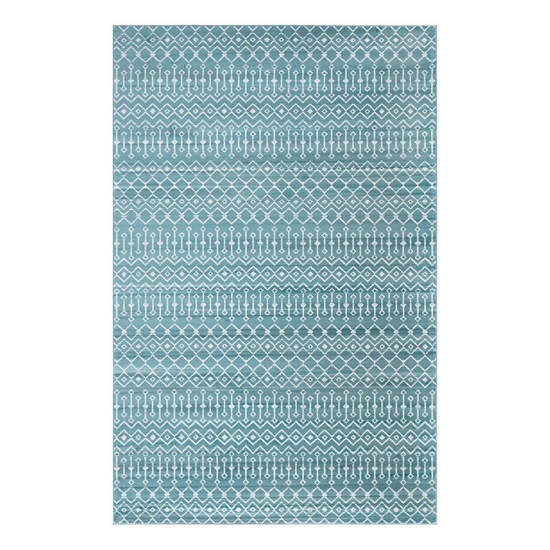 Unique Loom Mamounia Moroccan Trellis Rug, Blue, 11X16.5Ft