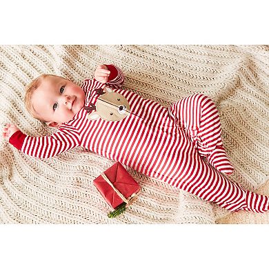 Baby Carter's Reindeer 2-Way Zip Cotton Sleep & Play