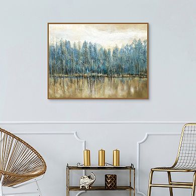 Masterpiece Lakeside Blues Canvas Art
