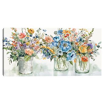 Masterpiece Flower Market Display by Carol Robinson Canvas Art